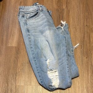 Kohl's Light Blue Distressed Boyfriend Jeans
